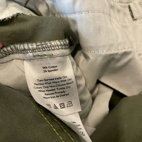 SALE Eddie Bauer olive green chino shorts size 8 - Picture 5 of 6